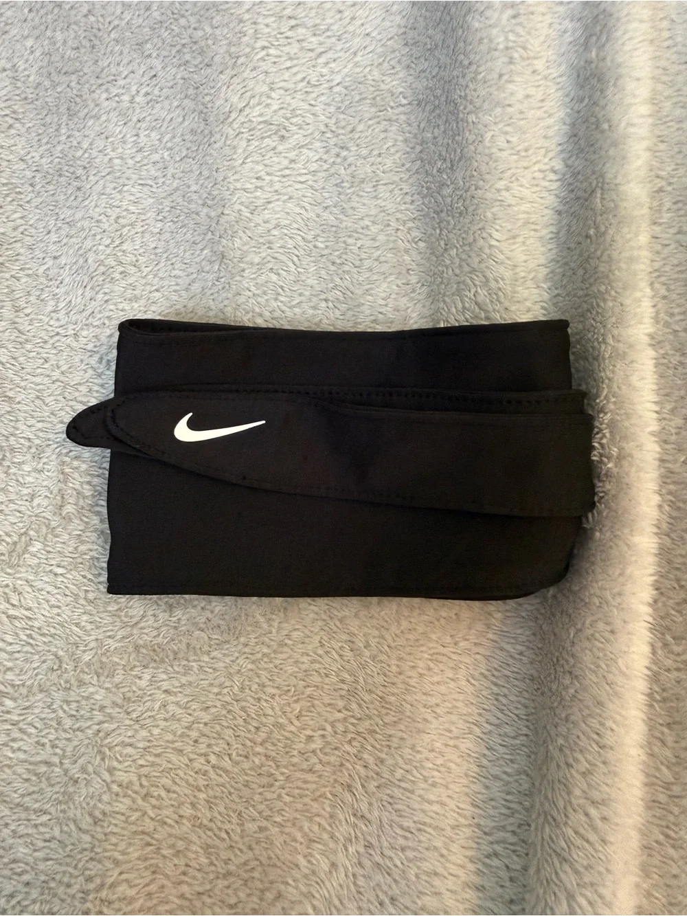Nike Black Tie-Back Sports Headband with Swoosh